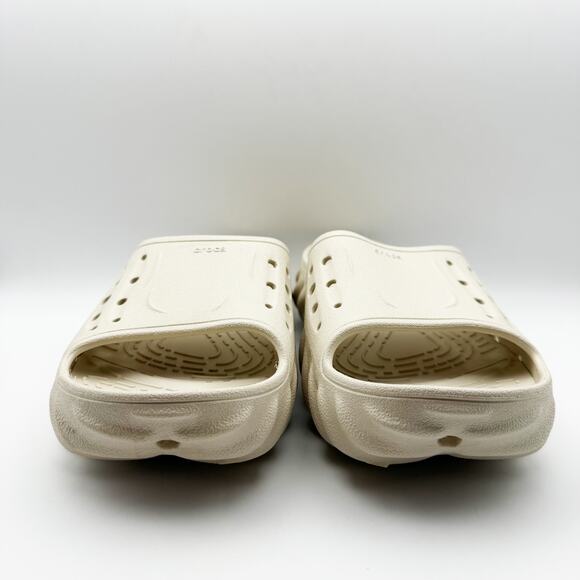 Crocs Unisex Stucco Echo Slide Shoes US Mens 12 Womens 14 White NWOB - Picture 11 of 14